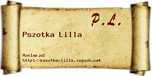 Pszotka Lilla névjegykártya